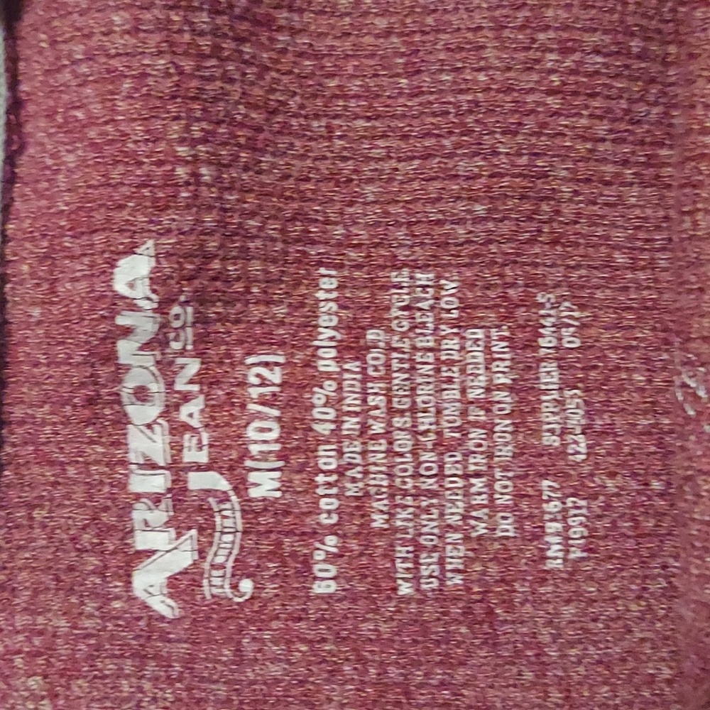 This is a red Long sleeve  Arizona Jean Co. Shirt.